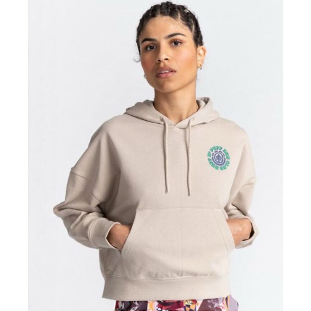 Element M burning trails blunts huff and puff run club cropped tan hoodie 420